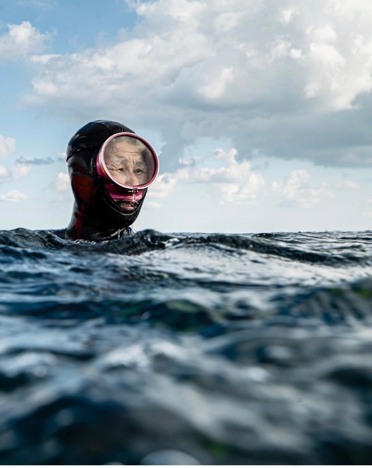 Kvinna Haenyeo Jeju Sydkorea